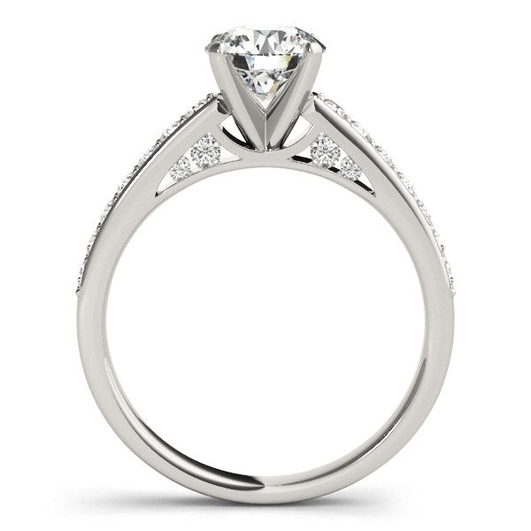14k White Gold Single Row Prong Set Diamond Engagement Ring (1 3/8 cttw) Bids.com