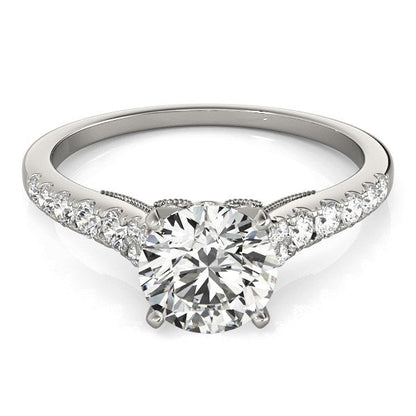 14k White Gold Diamond Engagement Ring With Single Row Band (1 3/4 cttw) Bids.com