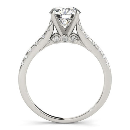 14k White Gold Diamond Engagement Ring With Single Row Band (1 3/4 cttw) Bids.com