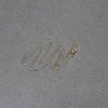 14k Yellow Gold Diamond Cut Cable Link Chain 0.7mm Bids.com