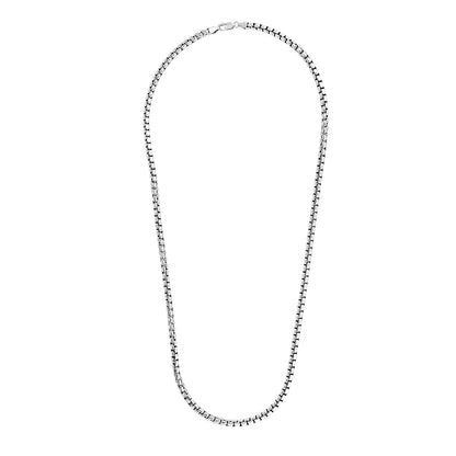 5.2mm Sterling Silver Rhodium Plated Round Box Chain Bids.com