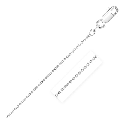 Sterling Silver Rhodium Plated Round Cable Chain 1.8mm Bids.com