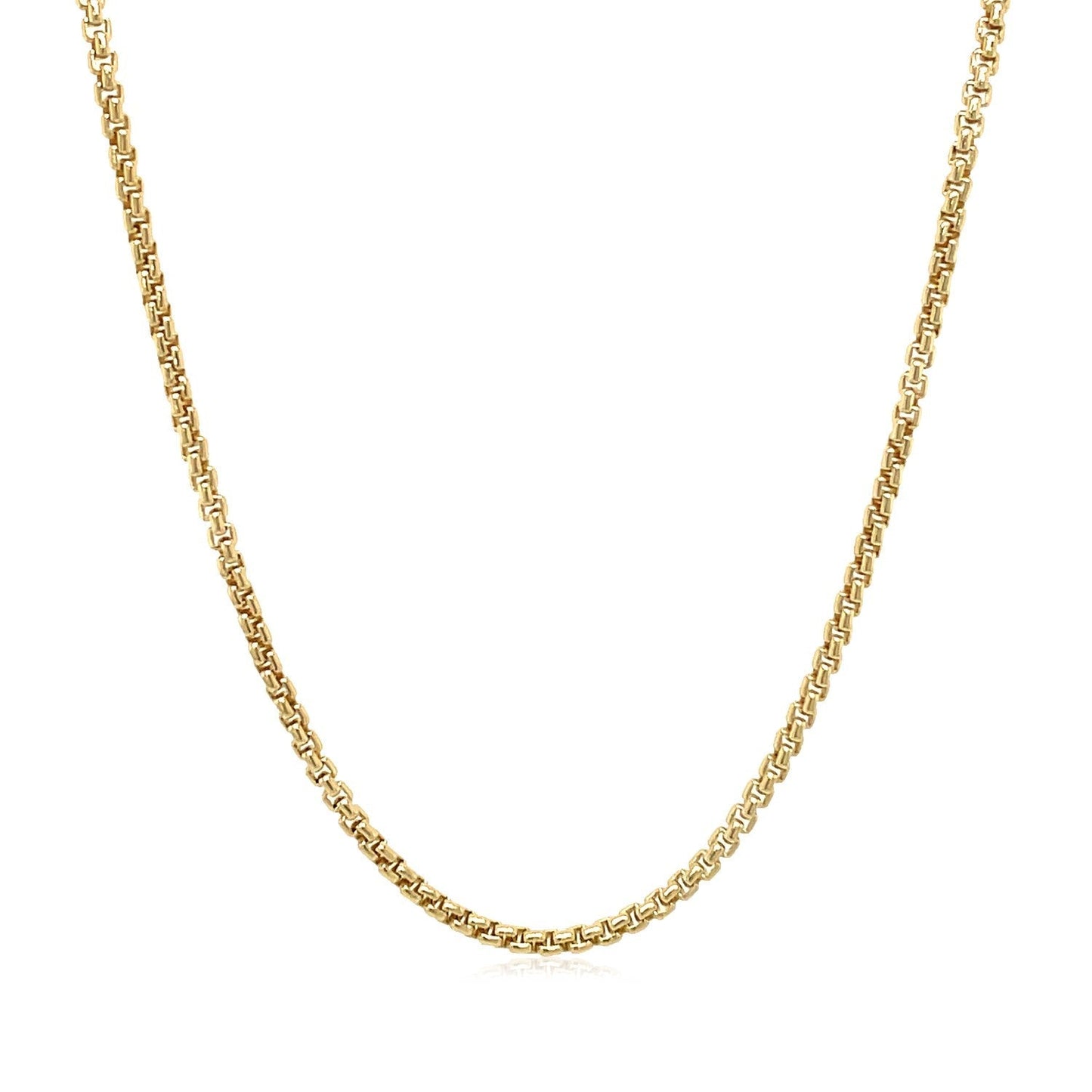 14k Yellow Gold Solid Round Box Chain 1.6 mm Bids.com