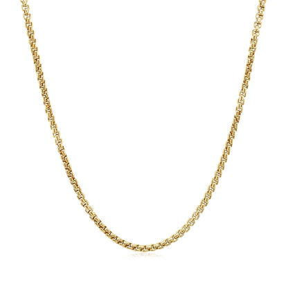 14k Yellow Gold Solid Round Box Chain 1.6 mm Bids.com