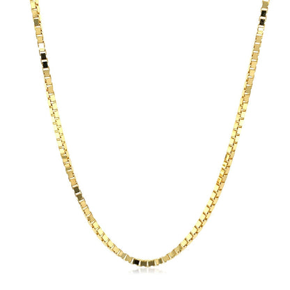 1.6mm 14K Yellow Gold Classic Box Chain Bids.com