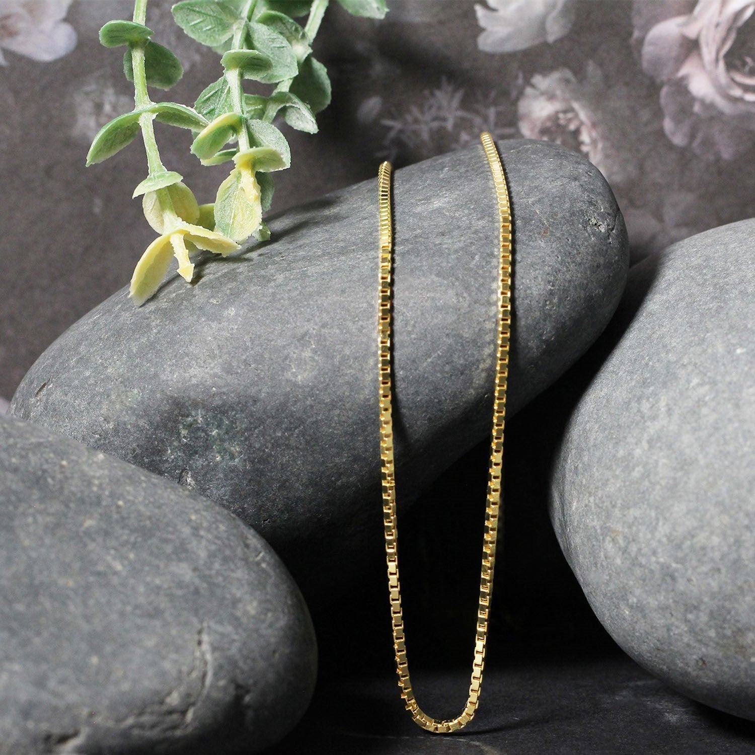 1.6mm 14K Yellow Gold Classic Box Chain Bids.com