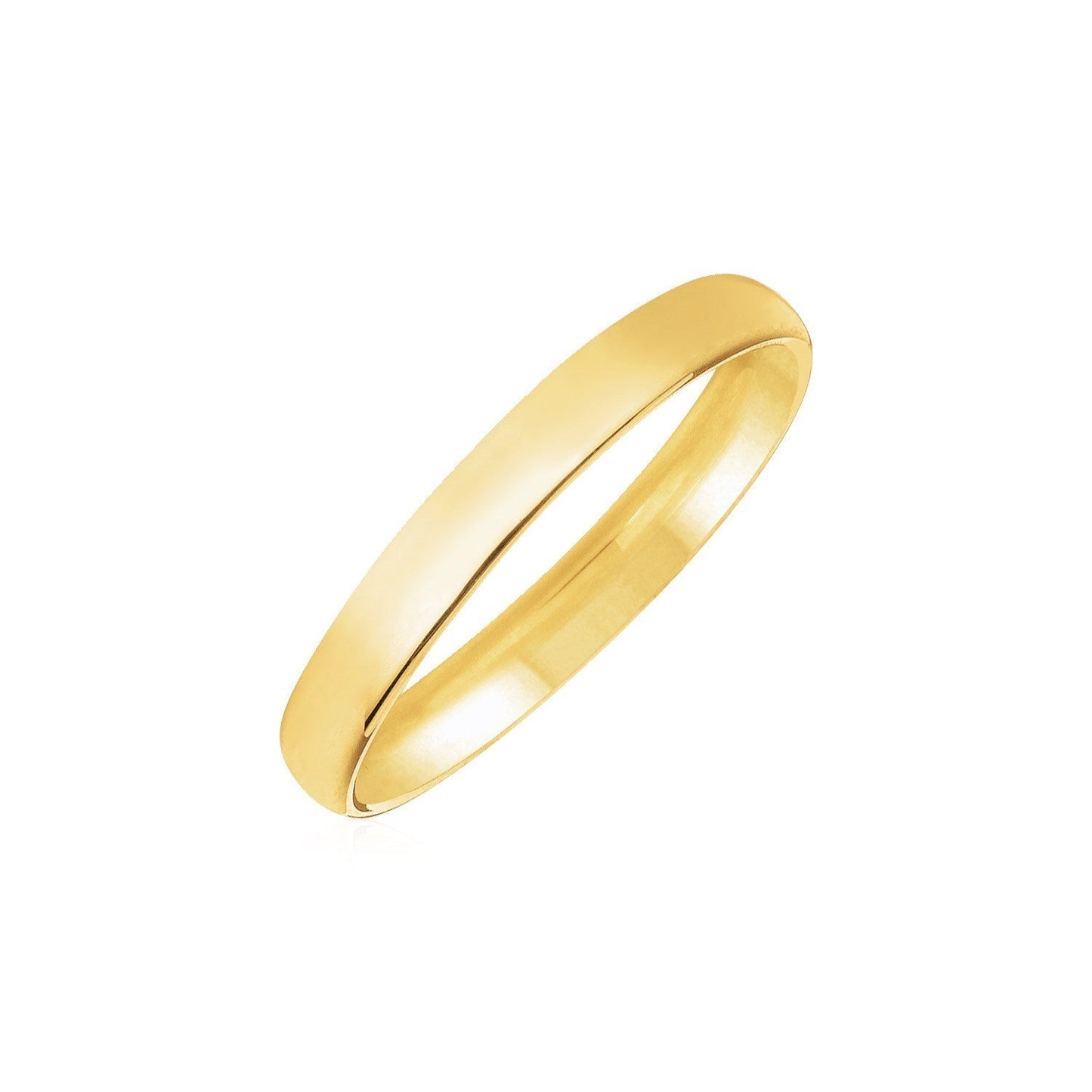 14k Yellow Gold 3mm Comfort Fit Wedding Band Bids.com