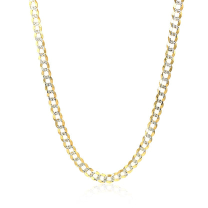 3.6 mm 14k Two Tone Gold Pave Curb Chain Bids.com