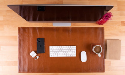 Natural Leather Desk Mat (91 cm x 48 cm) Mizuri Leather