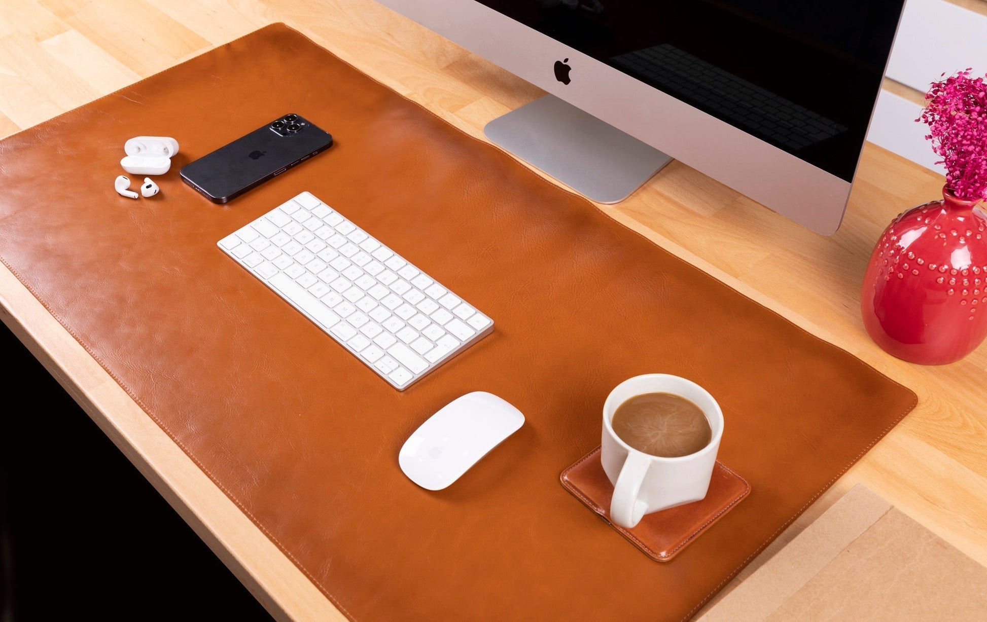Natural Leather Desk Mat (91 cm x 48 cm) Mizuri Leather