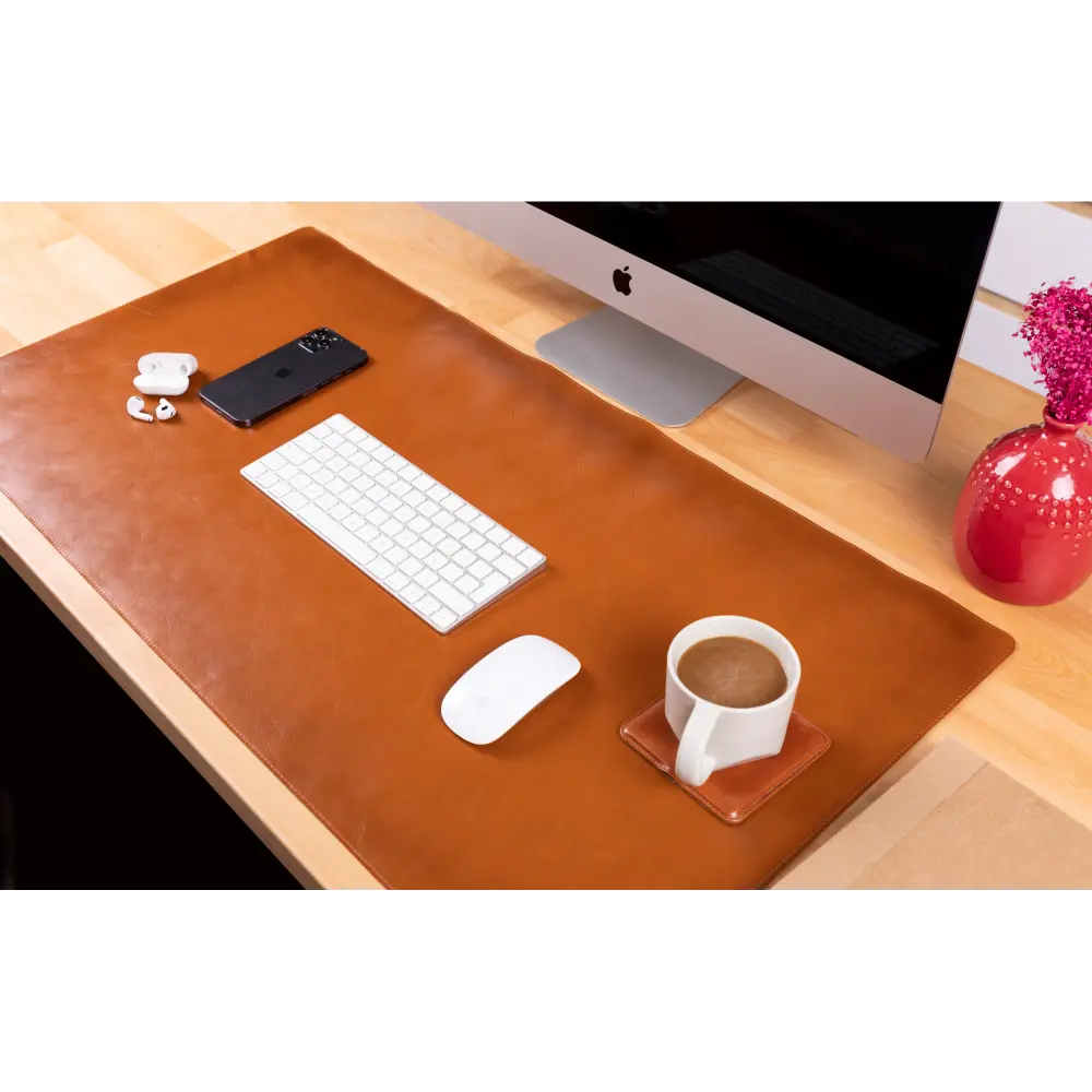 Natural Leather Desk Mat (37 cm x 80 cm) Mizuri Leather
