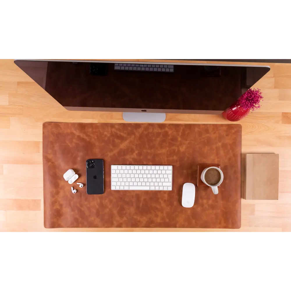Natural Leather Desk Mat (37 cm x 80 cm) Mizuri Leather