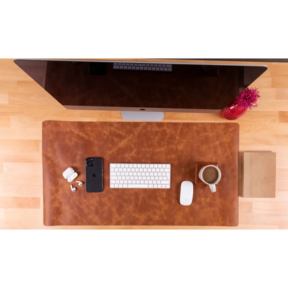 Natural Leather Desk Mat (37 cm x 80 cm) Mizuri Leather