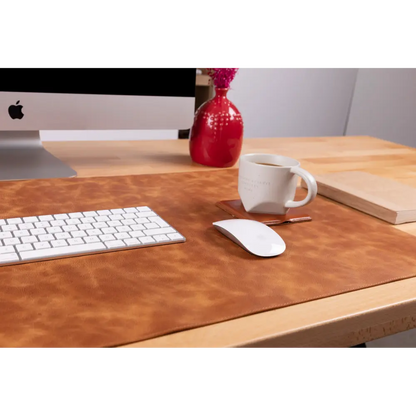 Natural Leather Desk Mat (37 cm x 80 cm) Mizuri Leather
