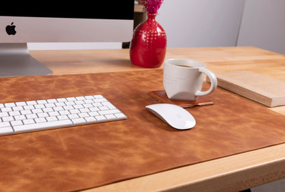Natural Leather Desk Mat (91 cm x 48 cm) Mizuri Leather