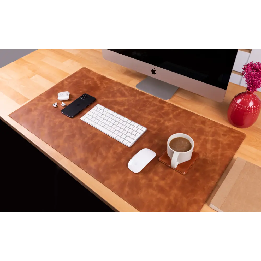 Natural Leather Desk Mat (37 cm x 80 cm) Mizuri Leather