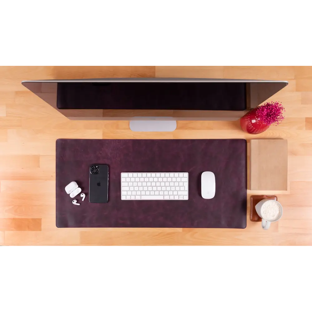 Natural Leather Desk Mat (37 cm x 80 cm) Mizuri Leather