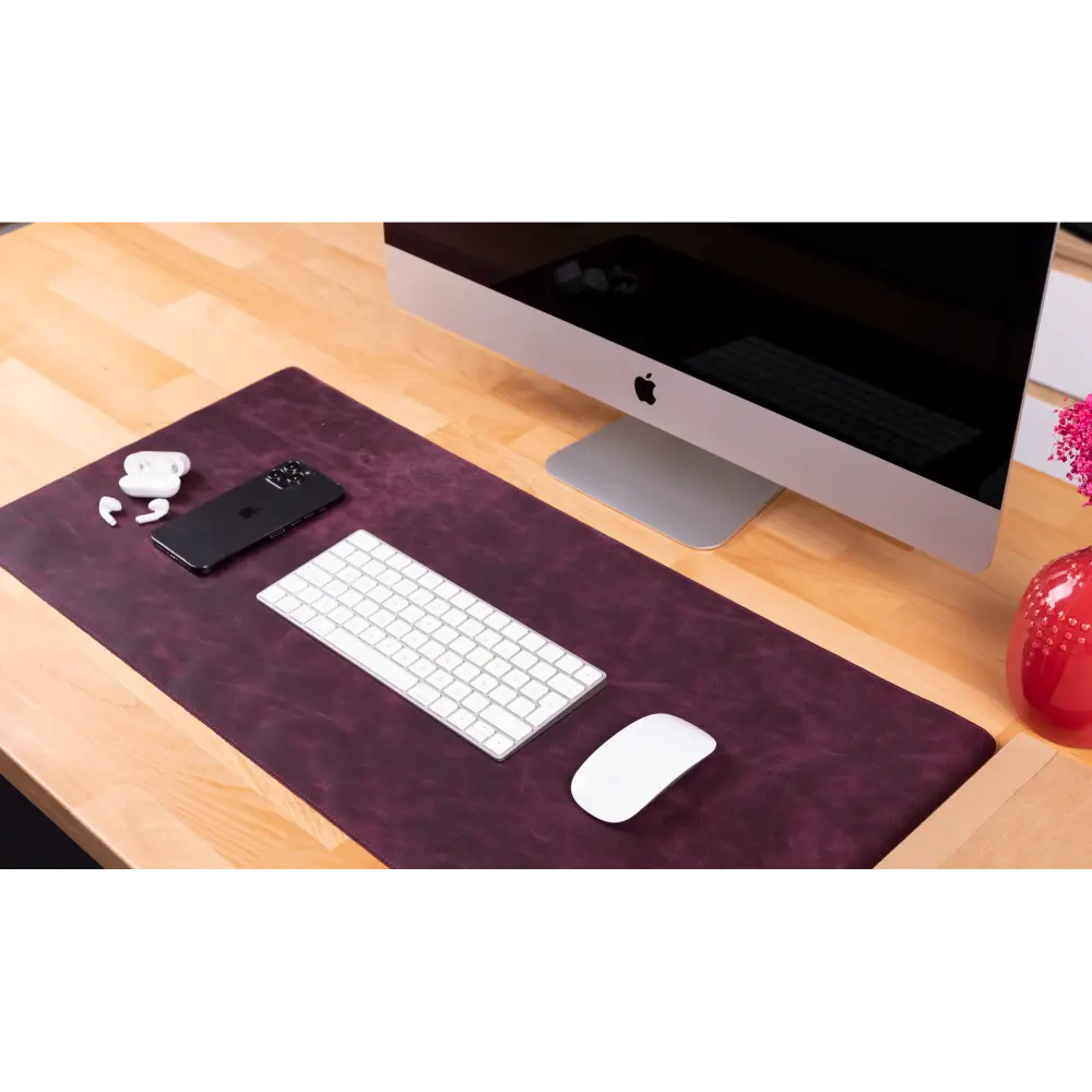 Natural Leather Desk Mat (37 cm x 80 cm) Mizuri Leather