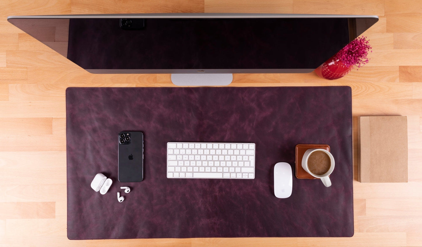 Natural Leather Desk Mat (91 cm x 48 cm) Mizuri Leather