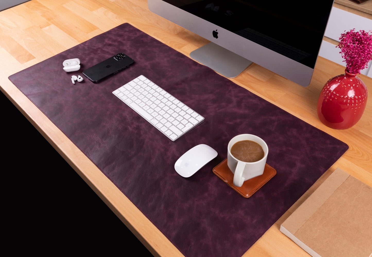 Natural Leather Desk Mat (91 cm x 48 cm) Mizuri Leather