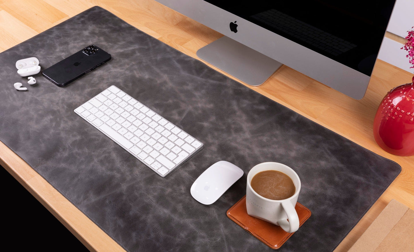 Natural Leather Desk Mat (91 cm x 48 cm) Mizuri Leather