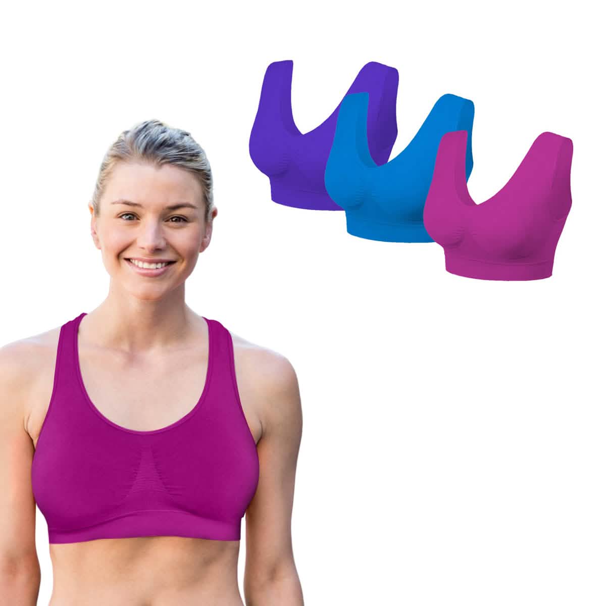3 Pack: Seamless Lightweight Comfort Bras DailySale