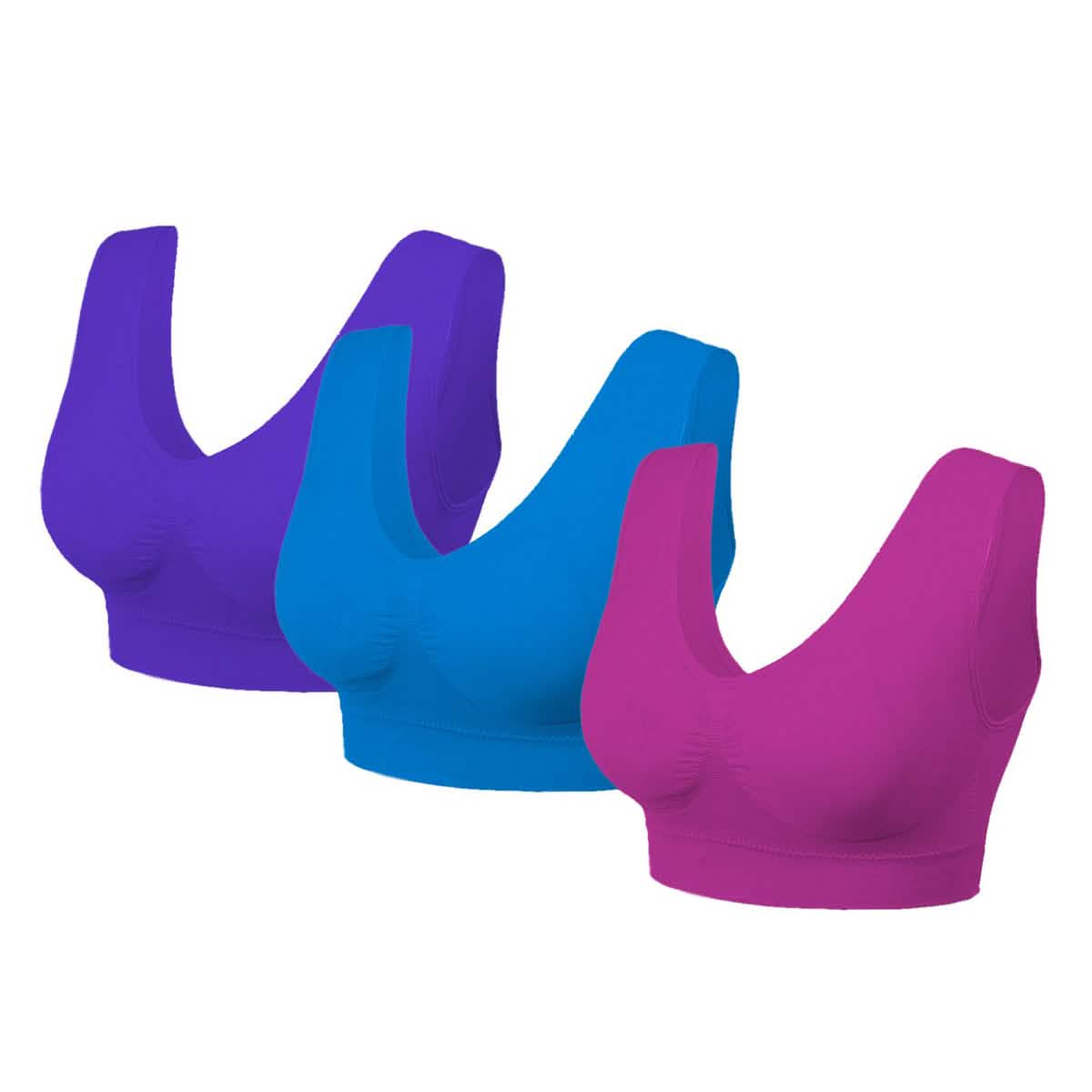 3 Pack: Seamless Lightweight Comfort Bras DailySale
