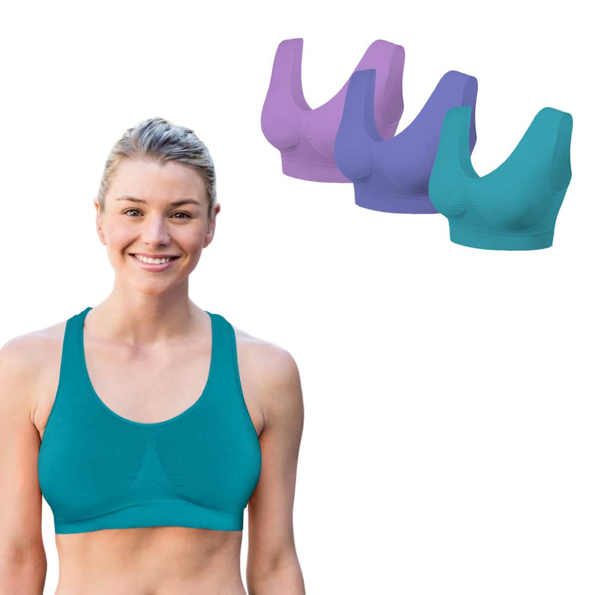 3 Pack: Seamless Lightweight Comfort Bras DailySale