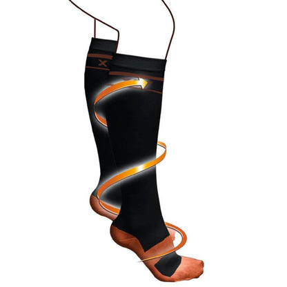 6-Pairs: Unisex Copper-Infused Knee High Compression Socks DailySale