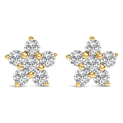 10K White Gold 1/2 Cttw Lab Grown Diamond Star Stud Earrings Bids.com