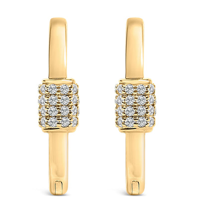 10K White Gold 3/8 Cttw Lab Grown Diamond Heart Shaped Huggie Hoop Earrings Bids.com