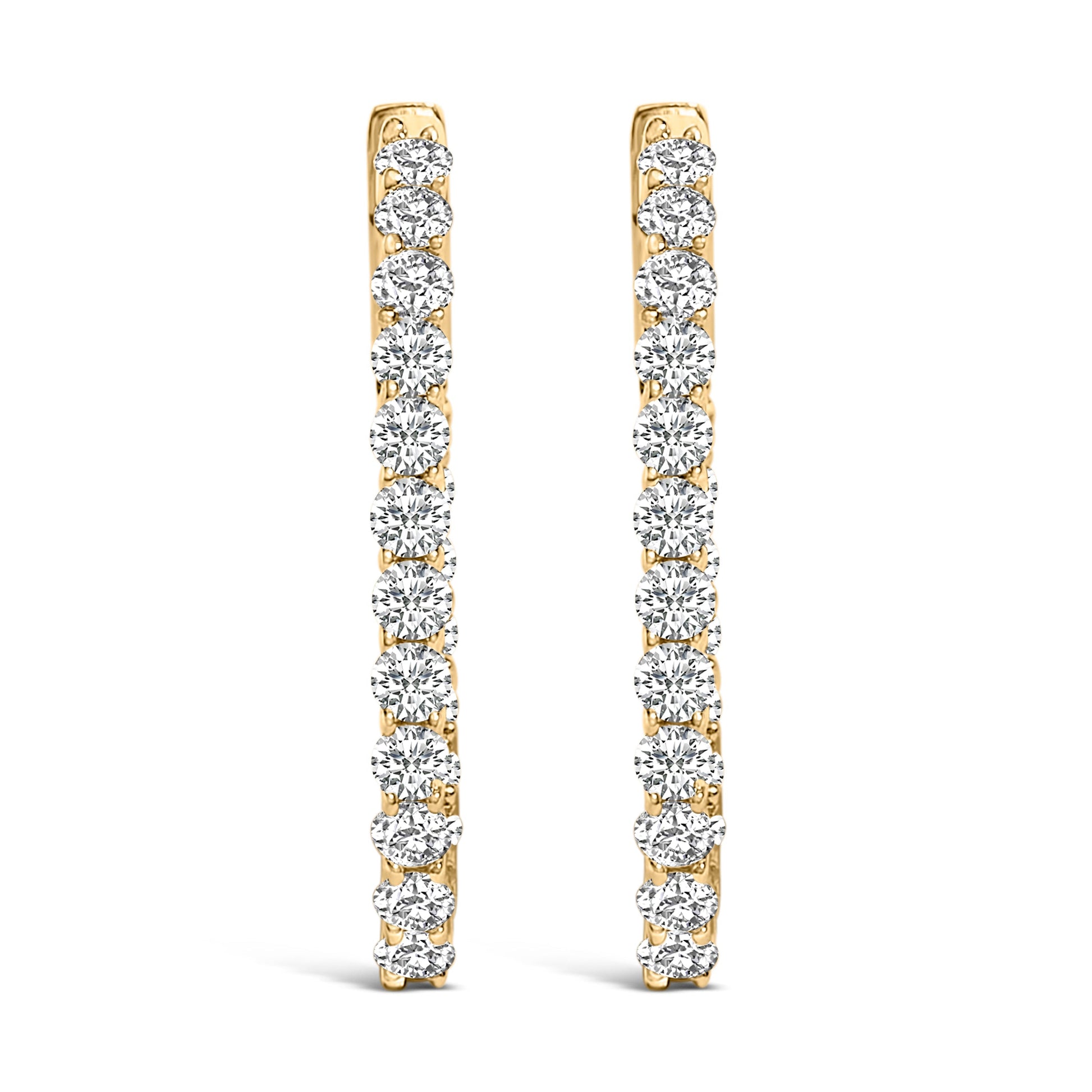 14K White Gold 1.0 Cttw Oval Lab Grown Diamond Hoop Earrings Bids.com