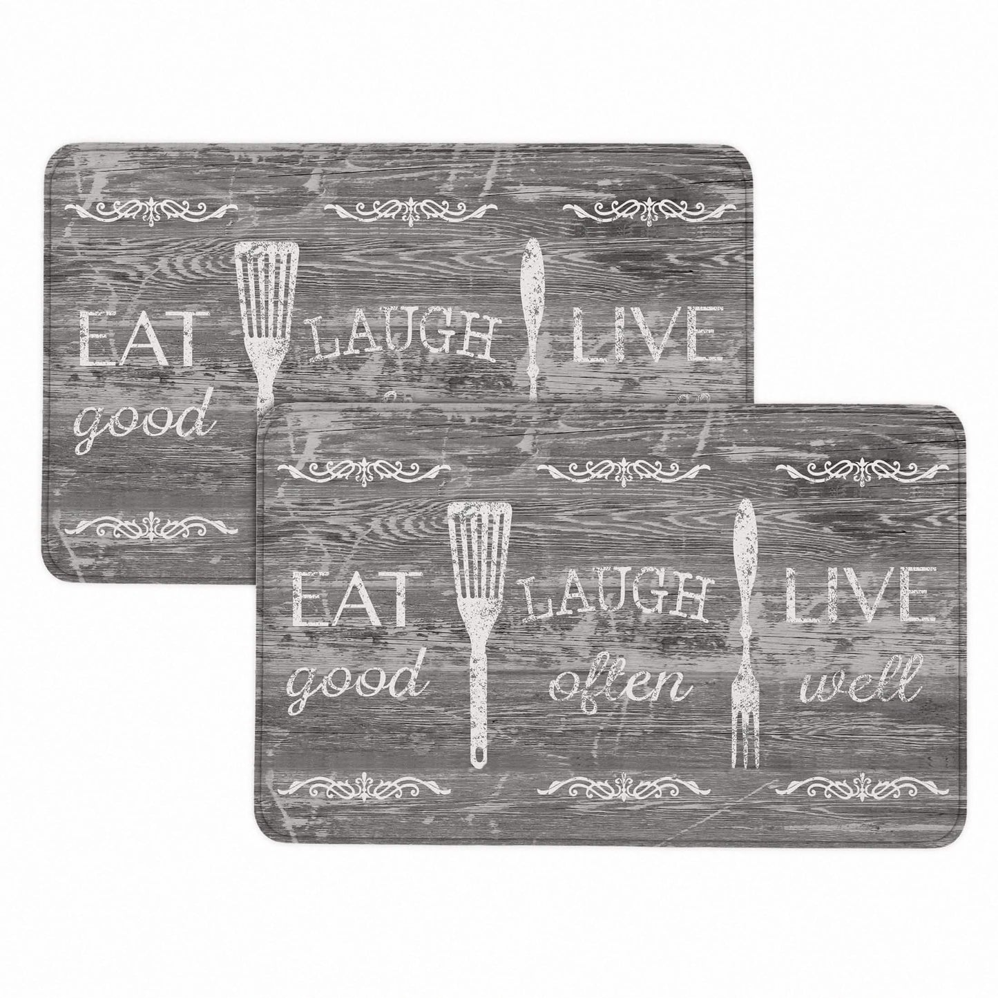 Bibb Home 1-2 Pack Anti Fatigue Cushioned Kitchen Mats DailySale
