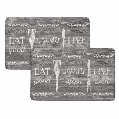 Bibb Home 1-2 Pack Anti Fatigue Cushioned Kitchen Mats DailySale