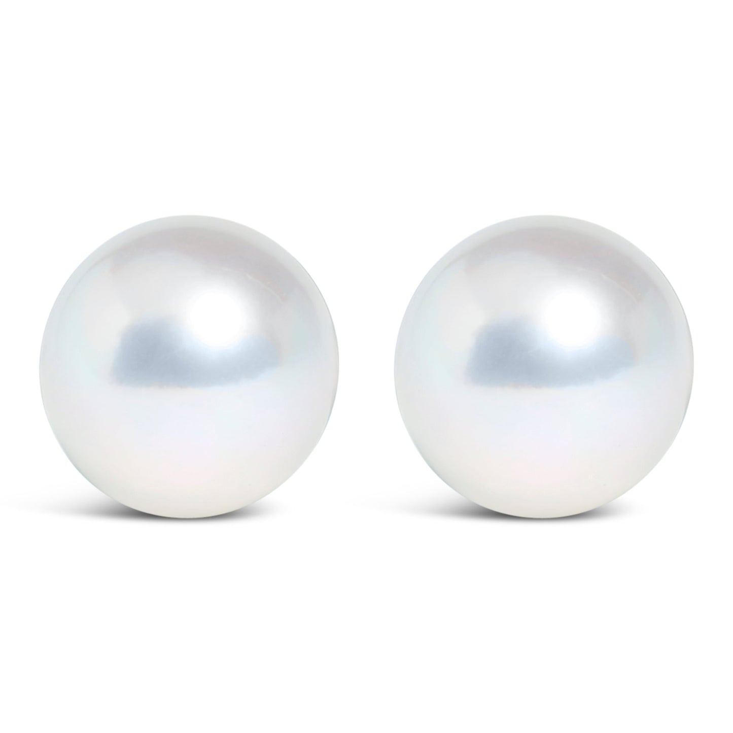 14k White Gold 5-5.5MM  Cultured Freshwater Pearl Solitaire Stud Earrings Bids.com