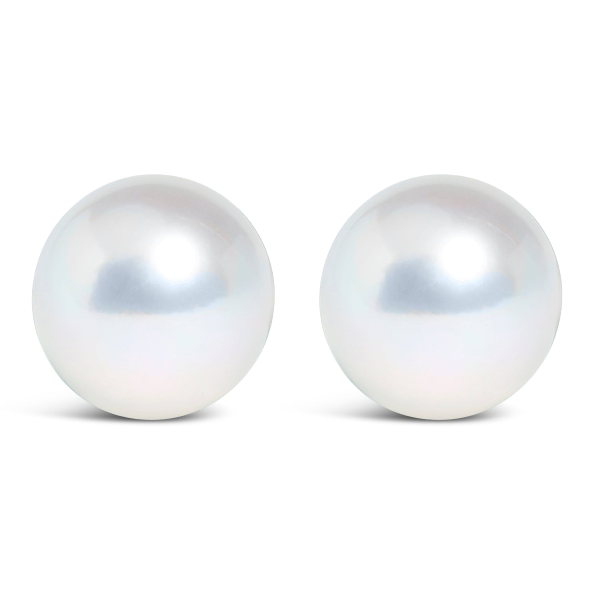 14k White Gold 5-5.5MM  Cultured Freshwater Pearl Solitaire Stud Earrings Bids.com