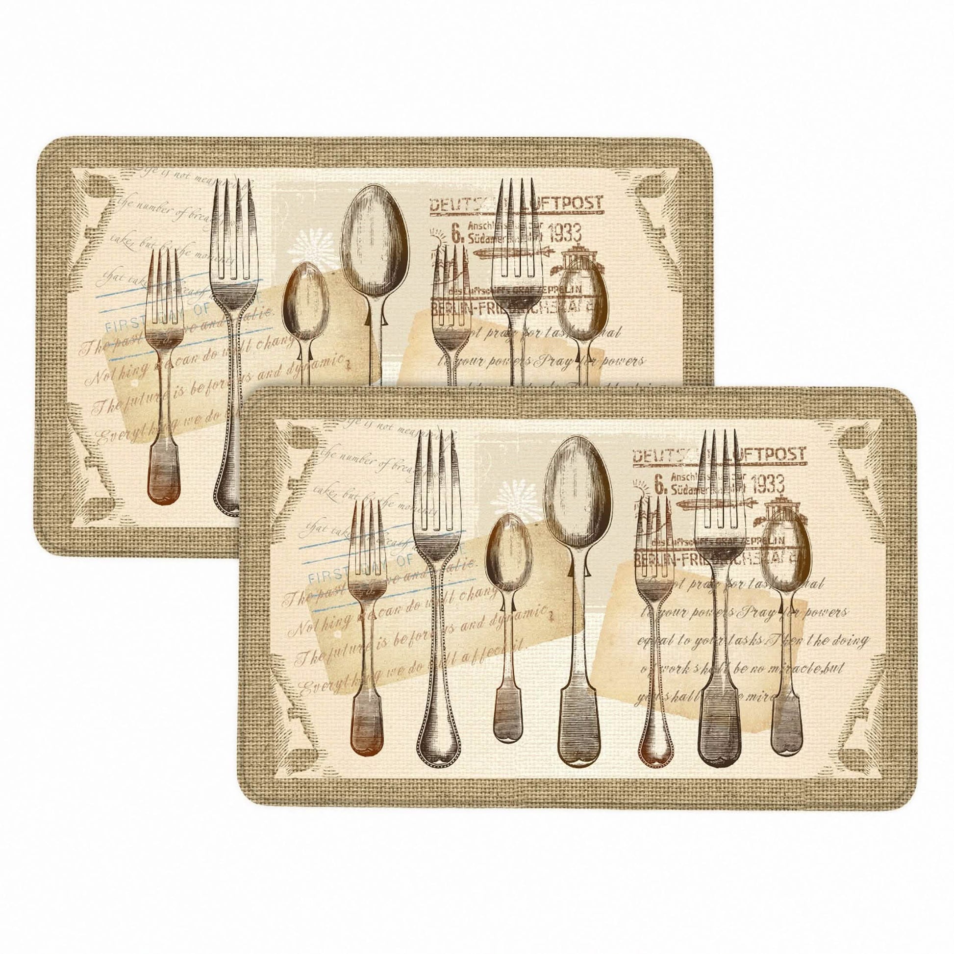 Bibb Home 1-2 Pack Anti Fatigue Cushioned Kitchen Mats DailySale
