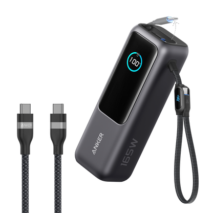 Anker Laptop Power Bank (25K, 165W, Built-In and Retractable Cables) Anker
