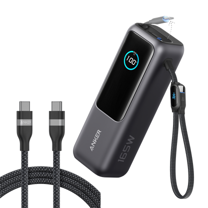 Anker Laptop Power Bank (25K, 165W, Built-In and Retractable Cables) Anker