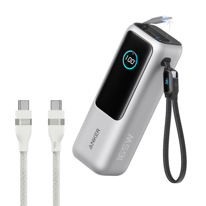 Anker Laptop Power Bank (25K, 165W, Built-In and Retractable Cables) Anker