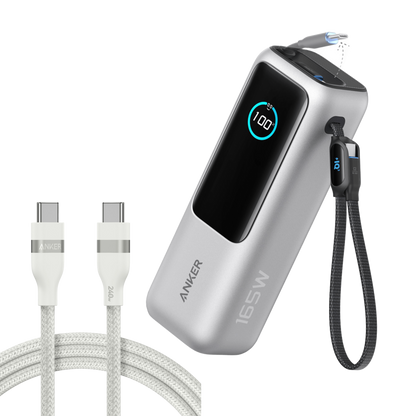 Anker Laptop Power Bank (25K, 165W, Built-In and Retractable Cables) Anker