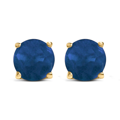 14K White Gold 5X5MM Round Purple Amethyst Solitaire Stud Earrings Bids.com