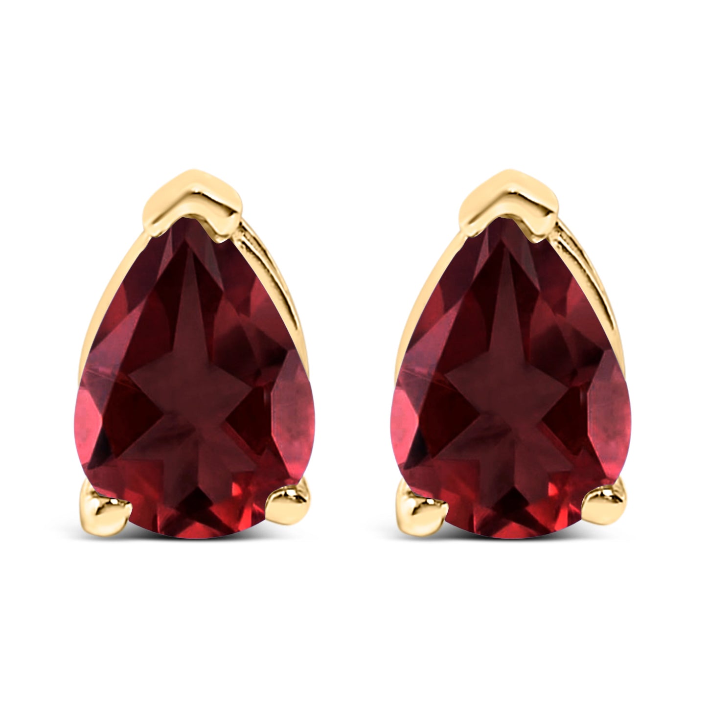 14K White Gold 6x4MM Pear Shaped Purple Amethyst Solitaire Stud Earrings Bids.com