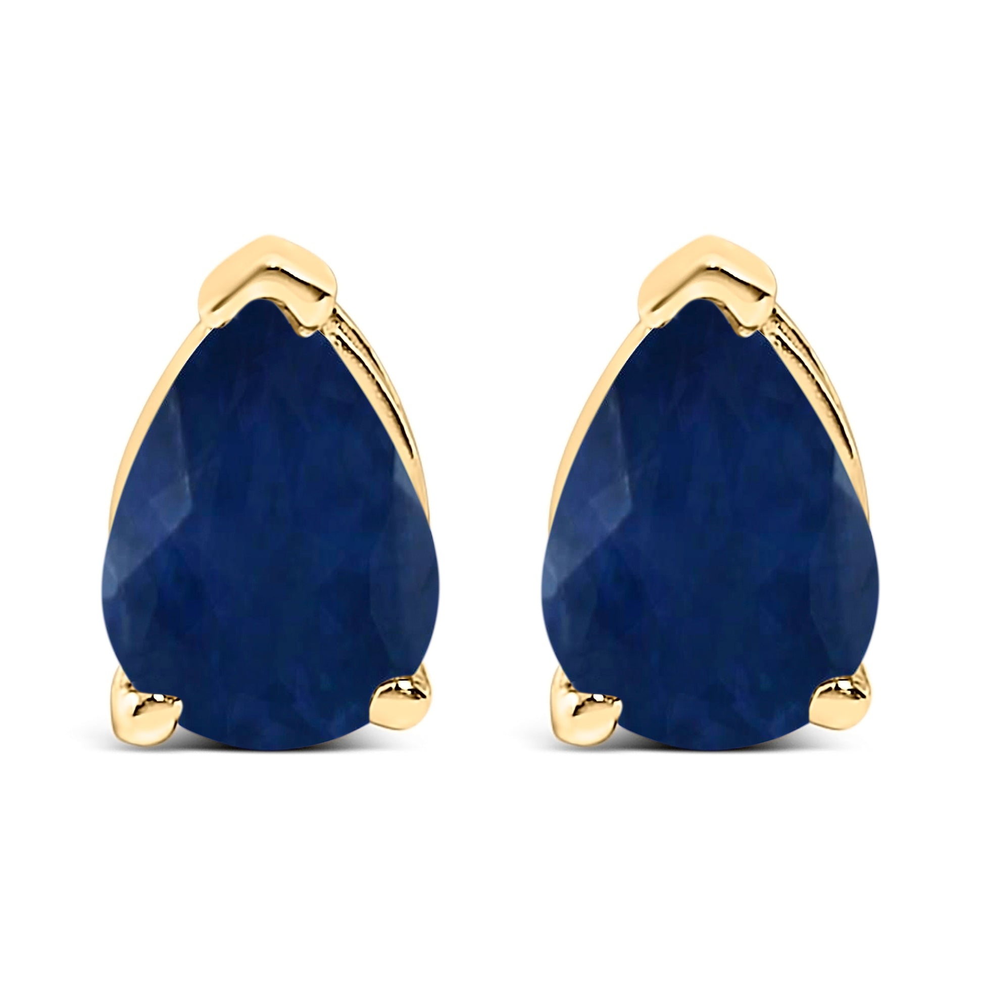 14K White Gold 6x4MM Pear Shaped Purple Amethyst Solitaire Stud Earrings Bids.com