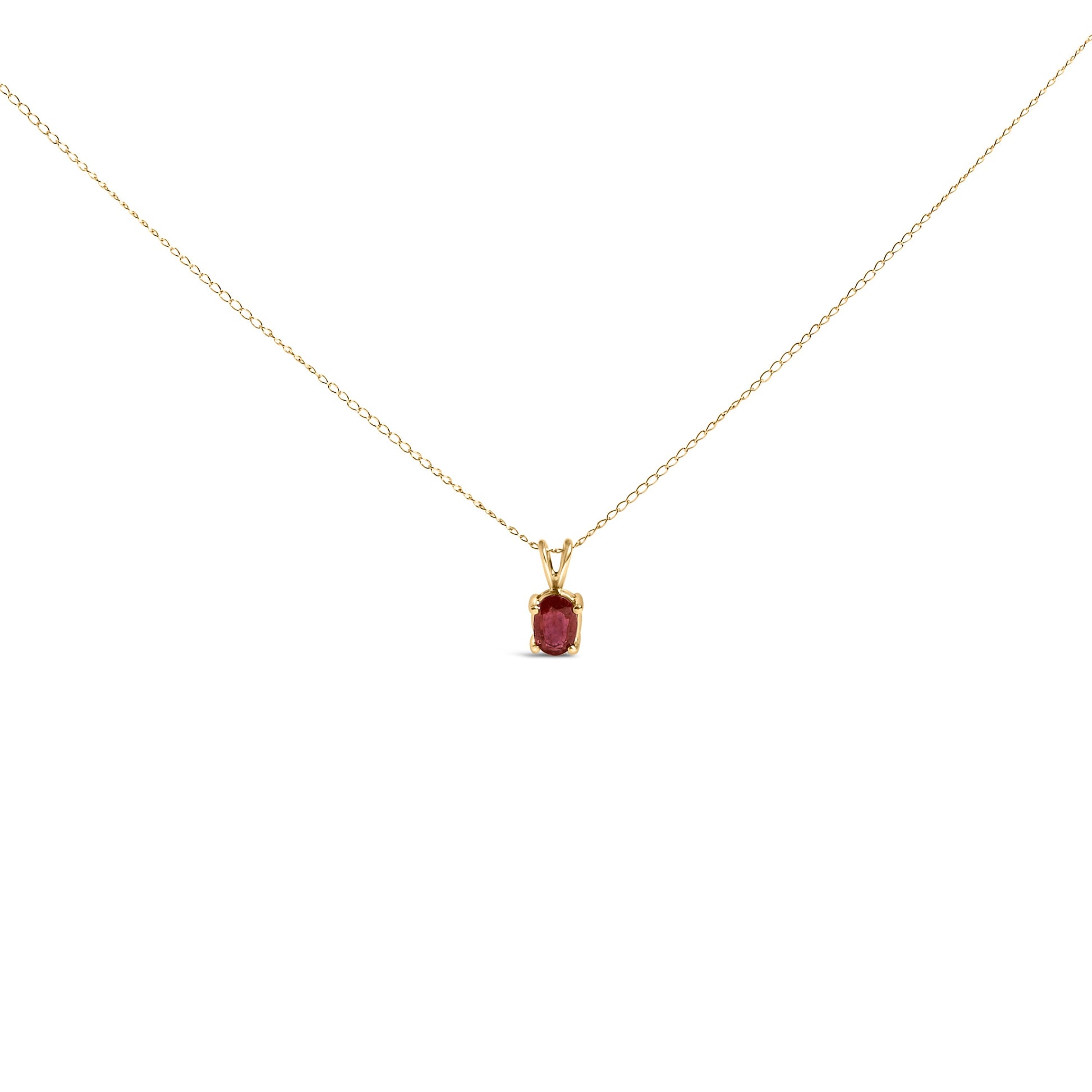 14K White Gold 6x4MM Oval Shaped Purple Amethyst Solitaire Pendant Necklace Bids.com