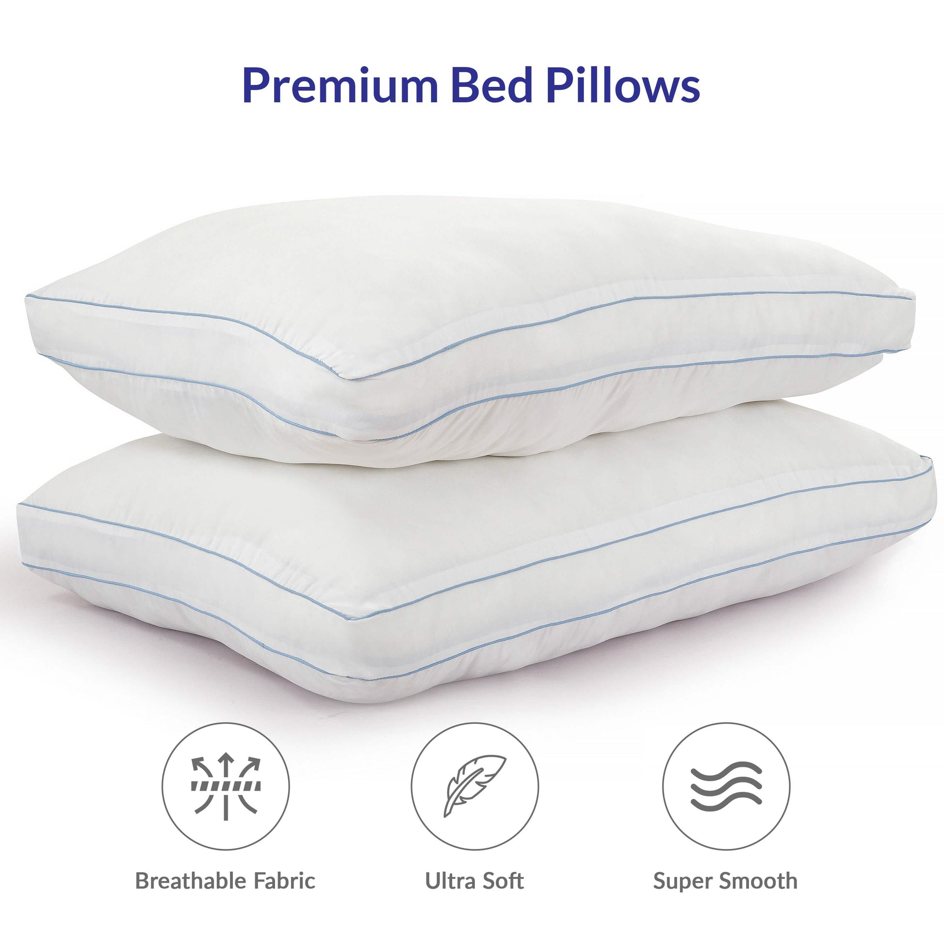 2-Pack: Royale Linens  Gusseted Pillows Soft Hotel Quality DailySale