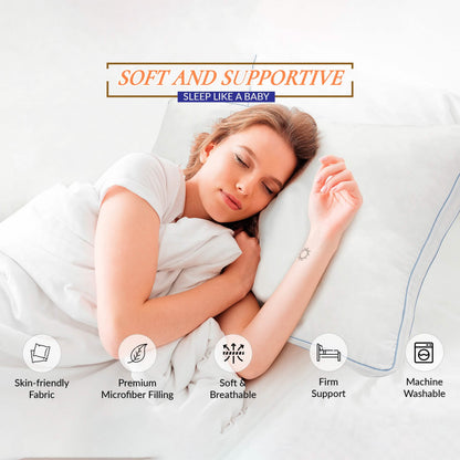 2-Pack: Royale Linens  Gusseted Pillows Soft Hotel Quality DailySale