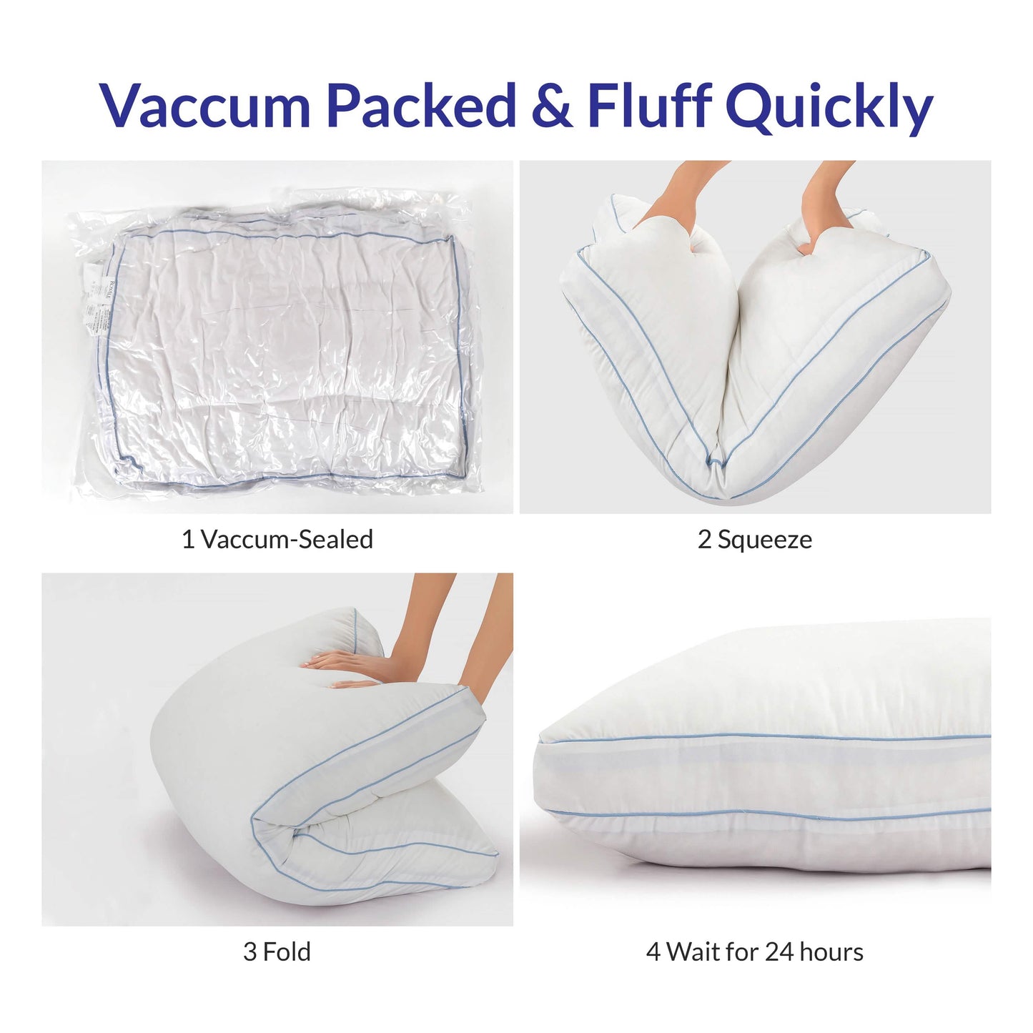 2-Pack: Royale Linens  Gusseted Pillows Soft Hotel Quality DailySale