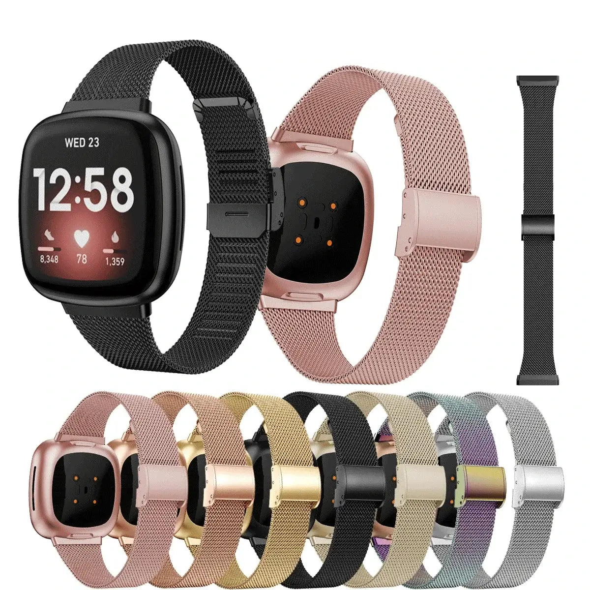Fitbit Versa & Sense Steel Band - Durable Modern Design BandsCo Straps