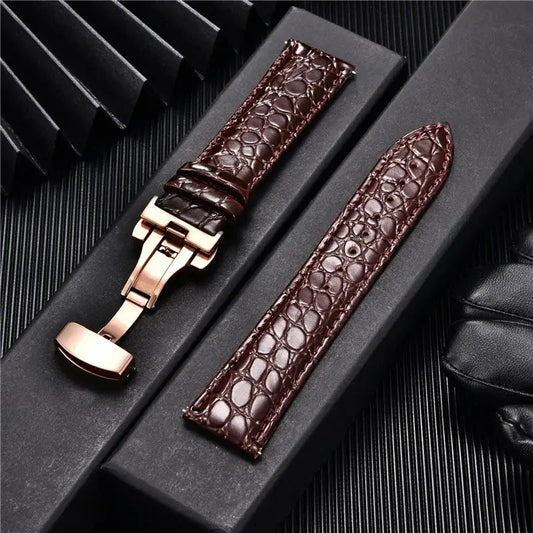 Samsung Galaxy Watch Crocodile Leather Band BandsCo Straps